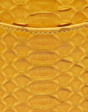 Chanel Yellow Python Leather Pre-owned Backpack SACLÀB
