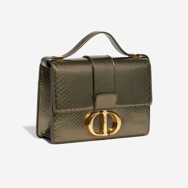 Sac Dior d'occasion 30 Montaigne Medium Python Green Metallic Green Side Front | Vendez votre sac de créateur sur Saclab.com