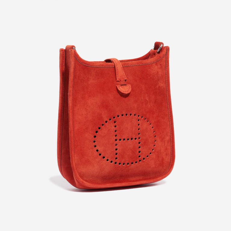 Pre-owned Hermès Tasche Evelyne 16 Doblis Suede Orange H Orange Side Front | Verkaufen Sie Ihre Designer-Tasche auf Saclab.com