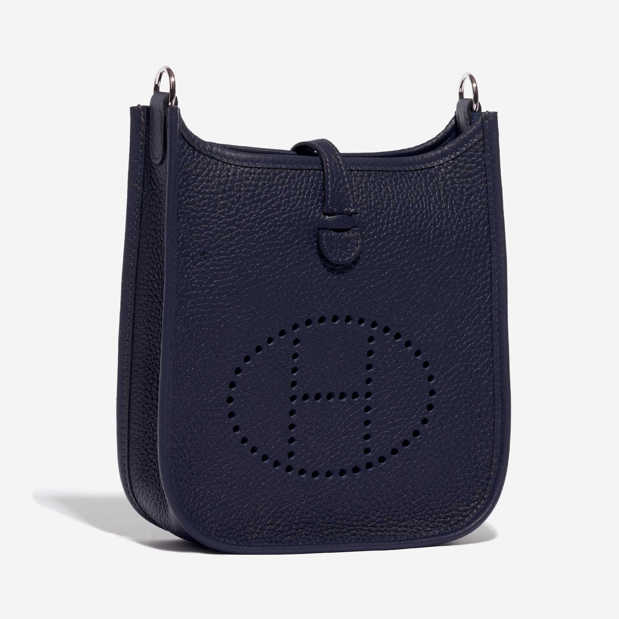 Pre-owned Hermès bag Evelyne 16 Clemence Blue Nuit / Blue Indigo Blue Side Front | Sell your designer bag on Saclab.com