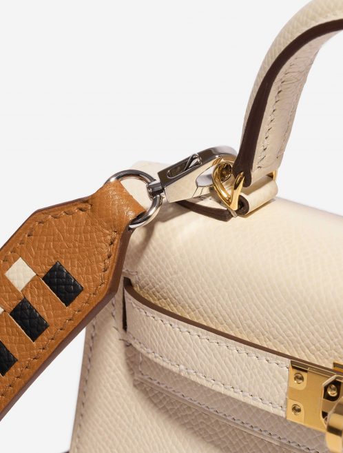 Pre-owned Hermès bag Mini Shoulder Strap Epsom Gold / Black / Craie Black, Gold Detail | Sell your designer bag on Saclab.com
