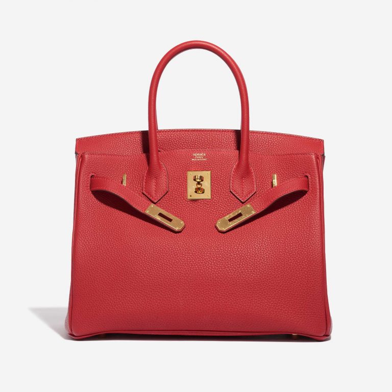 Pre-owned Hermès bag Birkin 30 Togo Rouge Vif Red Front Open | Sell your designer bag on Saclab.com