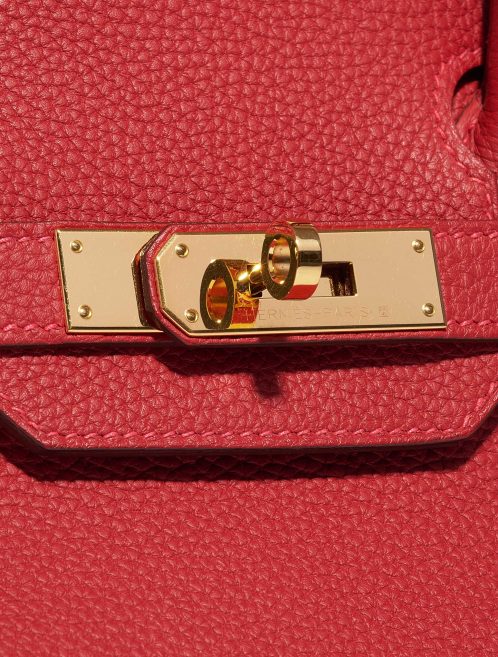 Pre-owned Hermès bag Birkin 30 Togo Rouge Vif Red Closing System | Sell your designer bag on Saclab.com