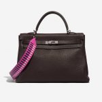 Hermès Shoulder Strap Epsom Magnolia / Bleu Saphir / Craie Blue, Rose Side Front | Sell your designer bag on Saclab.com
