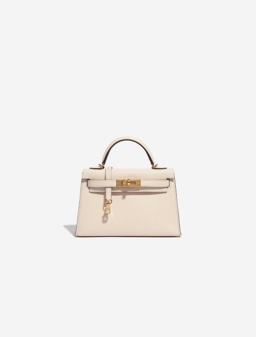 Pre-owned Hermès bag Kelly Mini Epsom Nata Grey Front | Sell your designer bag on Saclab.com