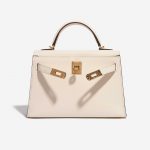 Pre-owned Hermès bag Kelly Mini Epsom Nata Grey Front Open | Sell your designer bag on Saclab.com