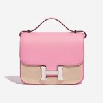 Hermès Constance 18 Epsom 5P Bubblegum Pink Front Velt | Sell your designer bag on Saclab.com