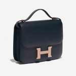 Pre-owned Hermès bag Constance 18 Epsom Blue Indigo Blue Side Front | Sell your designer bag on Saclab.com