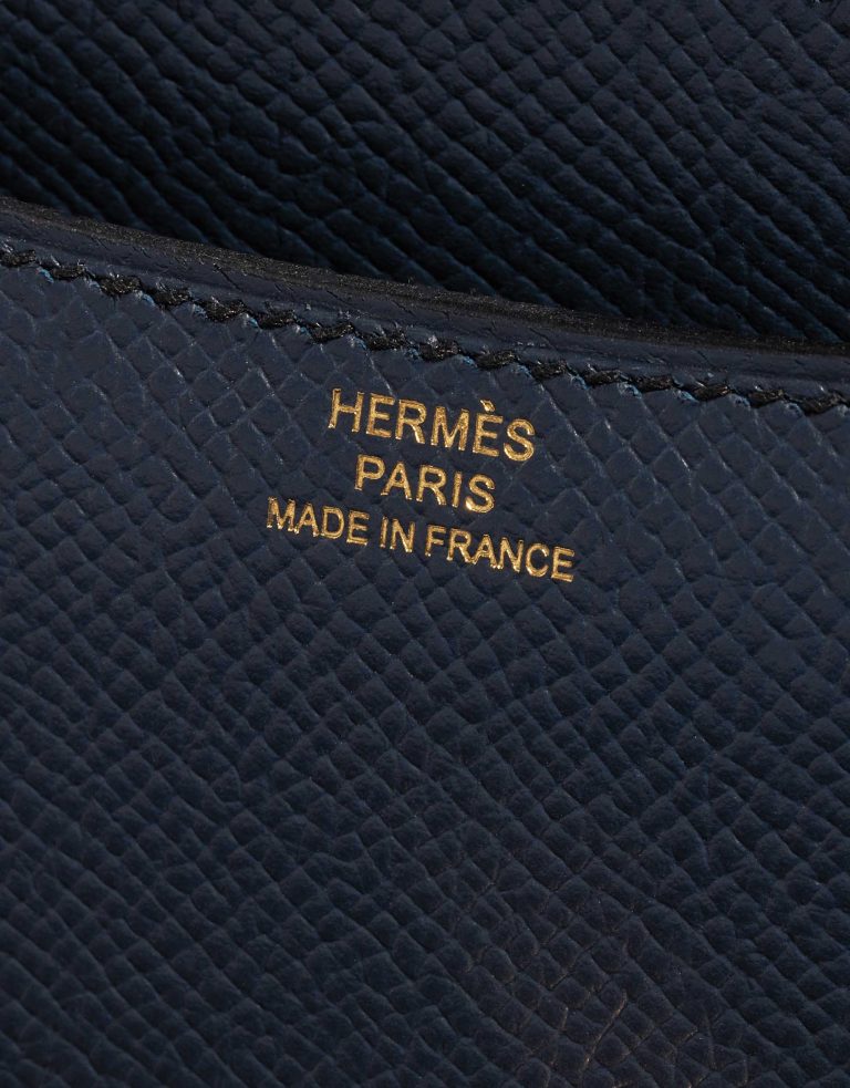 Pre-owned Hermès bag Constance 18 Epsom Blue Indigo Blue Logo | Sell your designer bag on Saclab.com