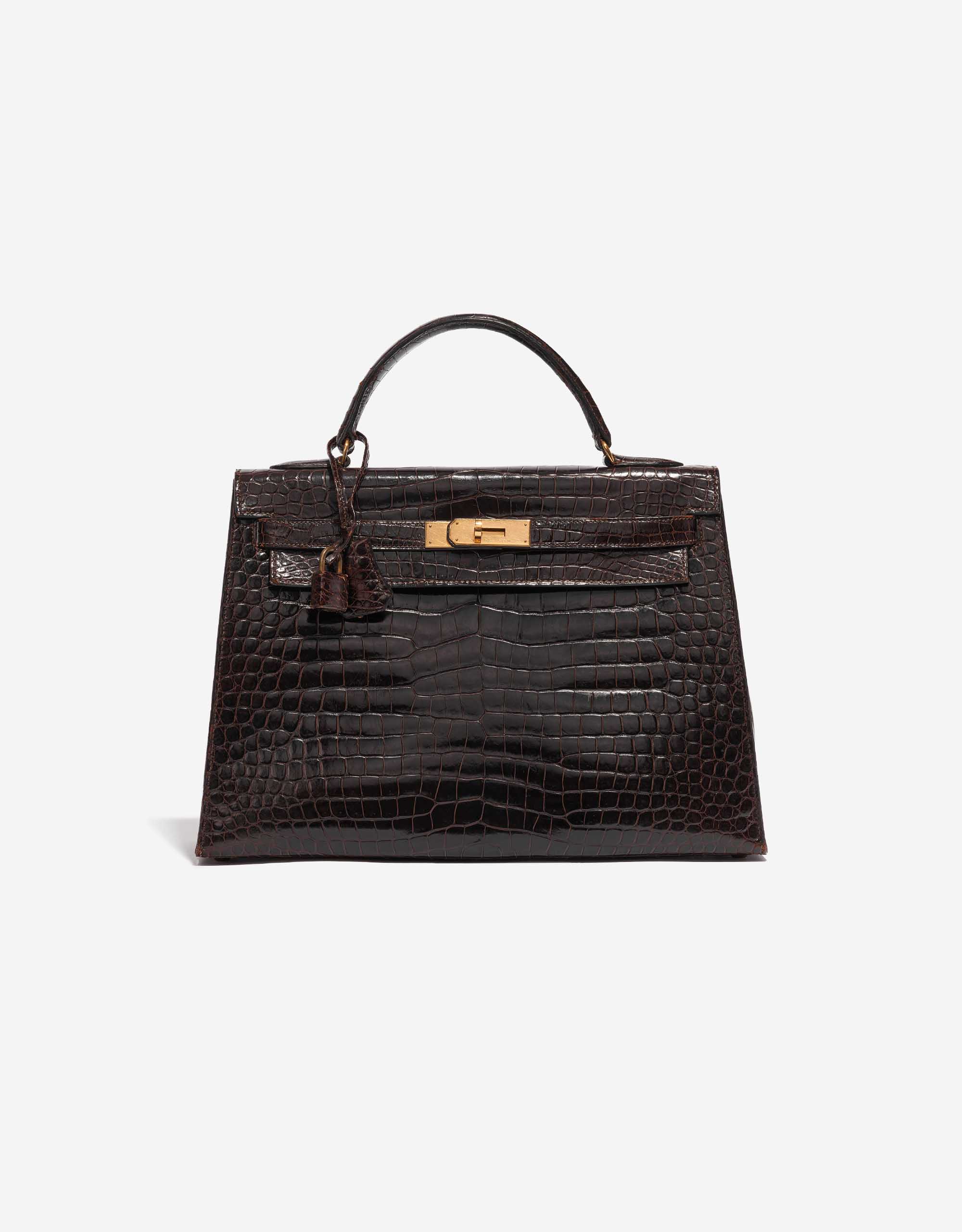 Custom Lady Designer Kelly Bag Genuine Crocodile Belly Leather
