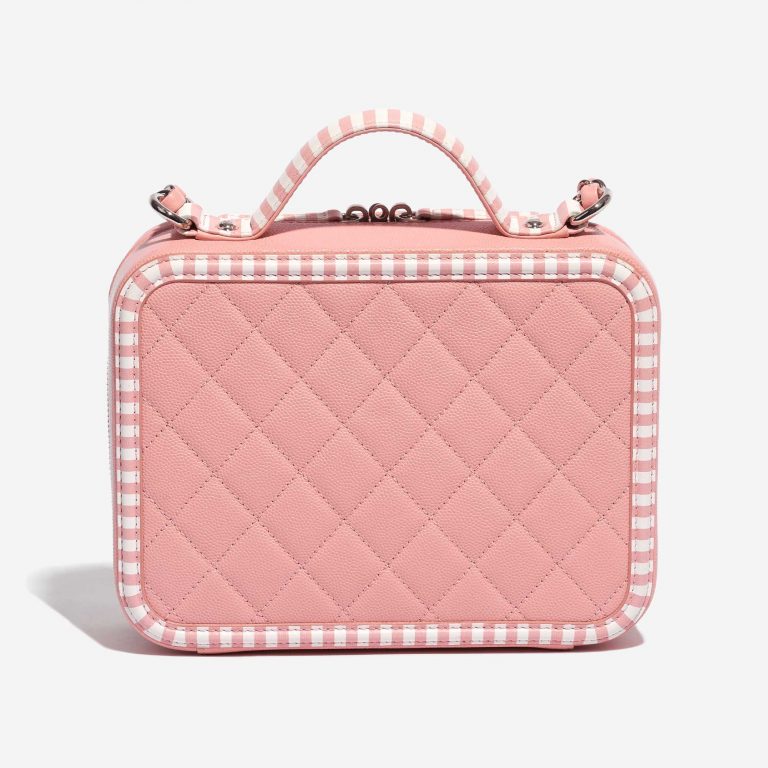 Pre-owned Chanel bag Vanity Large Caviar Rose / White Rose, White Back | Sell your designer bag on Saclab.com