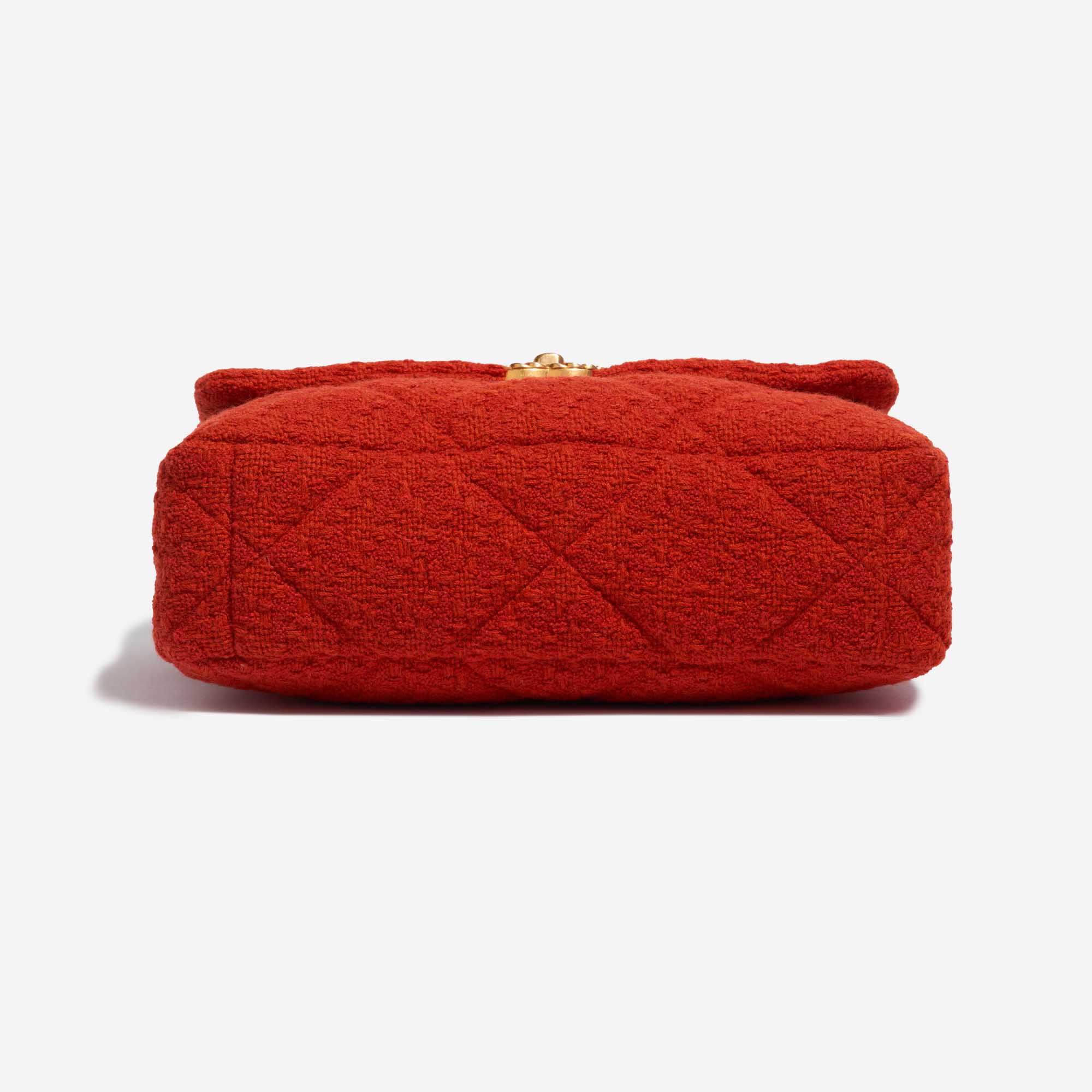 Pre-owned Chanel bag 19 Flap Bag Large Wool Red Red Bottom | Sell your designer bag on Saclab.com