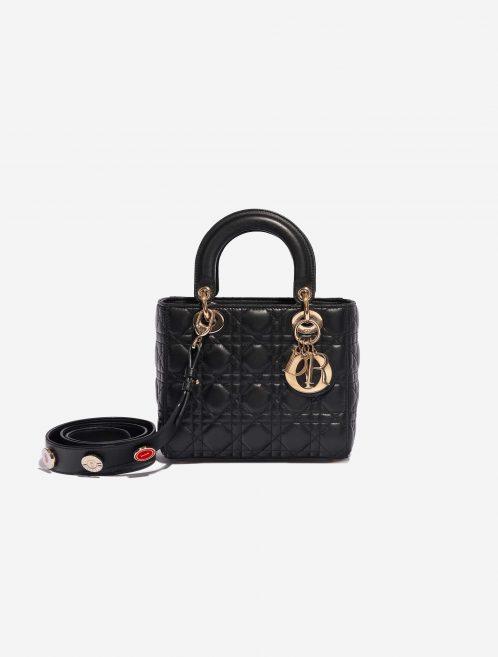 Dior Lady Small Lamb Black Black Front | Sell your designer bag on Saclab.com