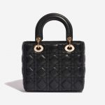 Pre-owned Dior bag Lady Small Lamb Black Black Back | Sell your designer bag on Saclab.com