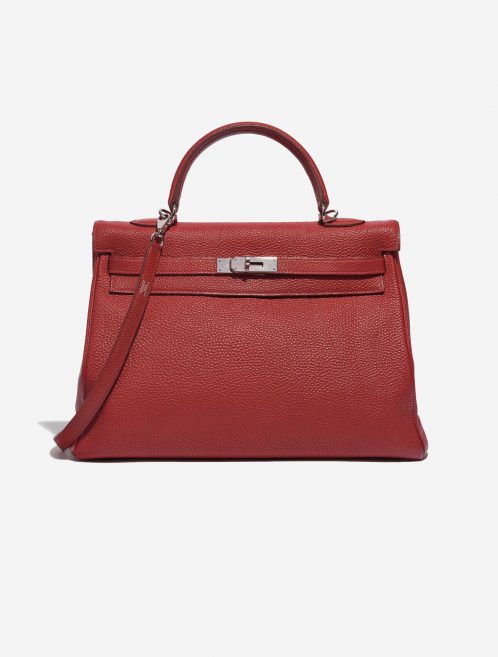 Sac Hermès d'occasion Kelly 35 Clémence Rouge Piment Red Front | Vendez votre sac de créateur sur Saclab.com