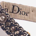 Pre-owned Dior bag Shoulder Strap Oblique Embroidery Blue Blue Logo | Sell your designer bag on Saclab.com