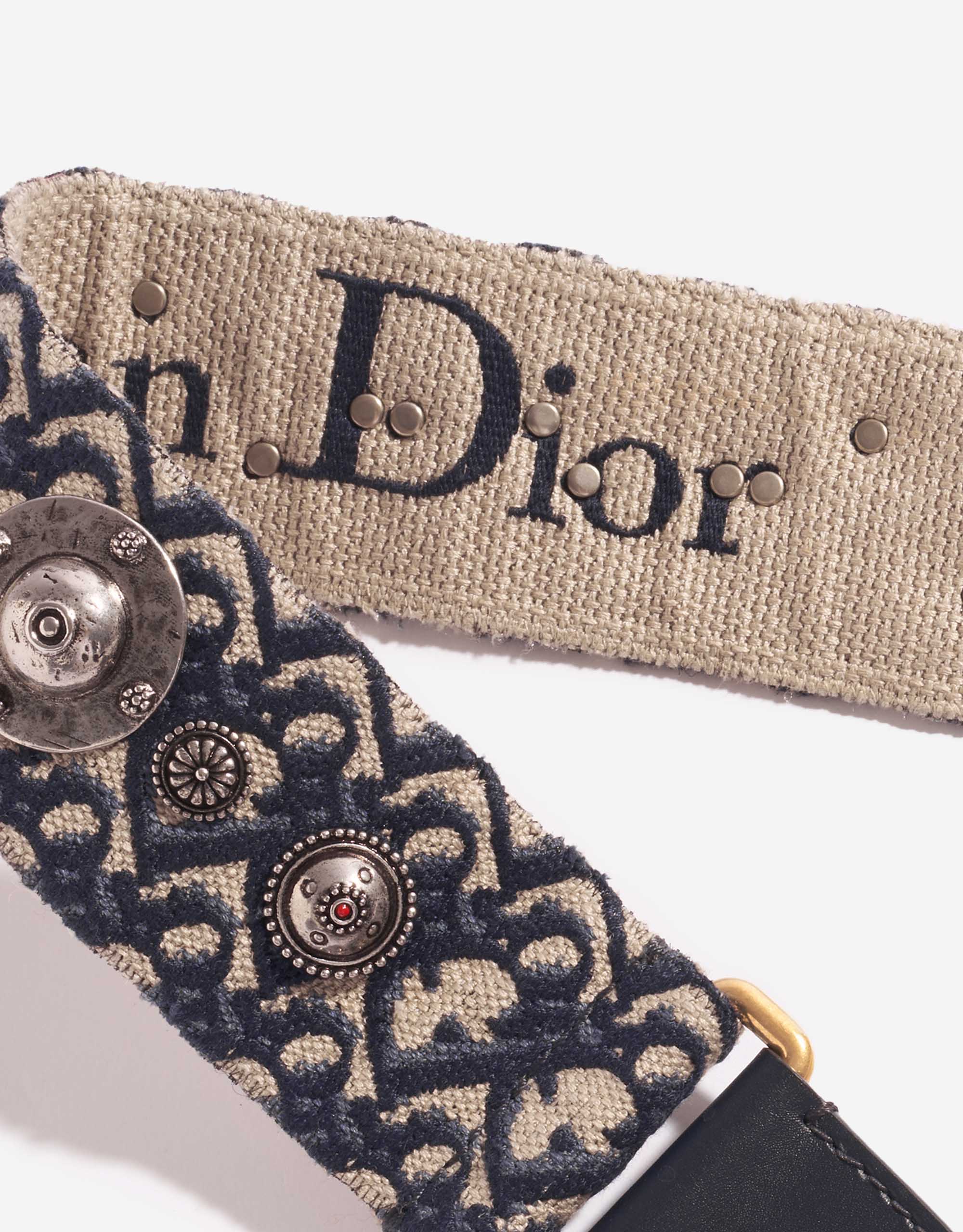 Sac d'occasion Dior épaule bandoulière Broderie oblique Bleu Logo Bleu | Vendez votre sac de créateur sur Saclab.com