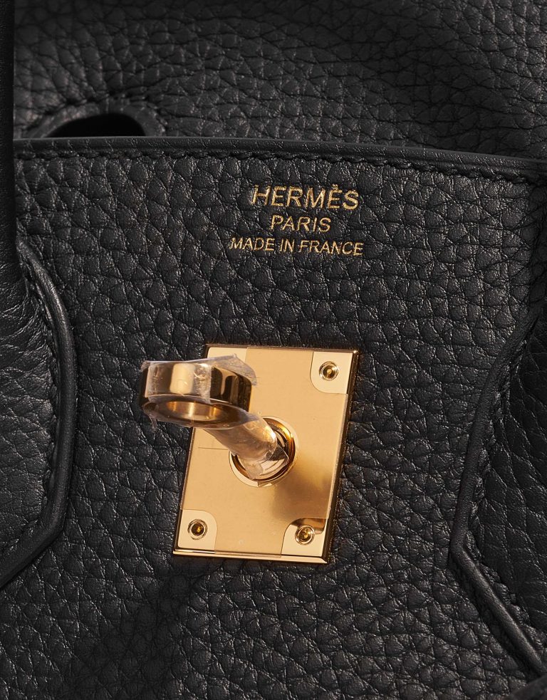 Pre-owned Hermès bag Birkin 25 Togo Black Black Logo | Sell your designer bag on Saclab.com