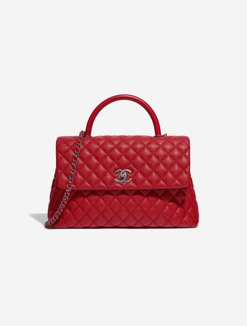 Pre-owned Chanel bag Timeless Handle Large Caviar Red Red Front | Sell your designer bag on Saclab.com