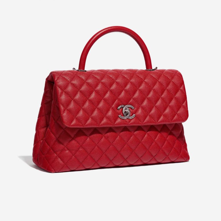 Pre-owned Chanel Tasche Timeless Handle Large Caviar-Leder Red Red Side Front | Verkaufen Sie Ihre Designer-Tasche auf Saclab.com