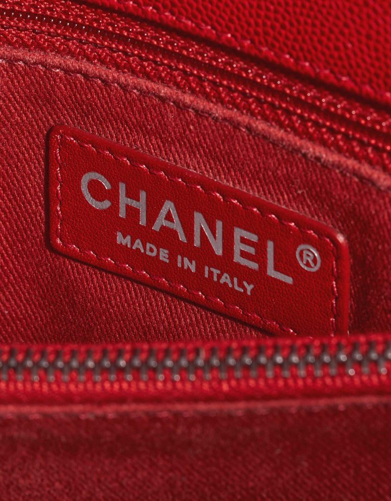 Pre-owned Chanel Tasche Timeless Handle Large Caviar-Leder Rot Rotes Logo | Verkaufen Sie Ihre Designer-Tasche auf Saclab.com