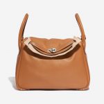 Pre-owned Hermès bag Lindy 30 Swift Gold Brown Front Velt | Sell your designer bag on Saclab.com