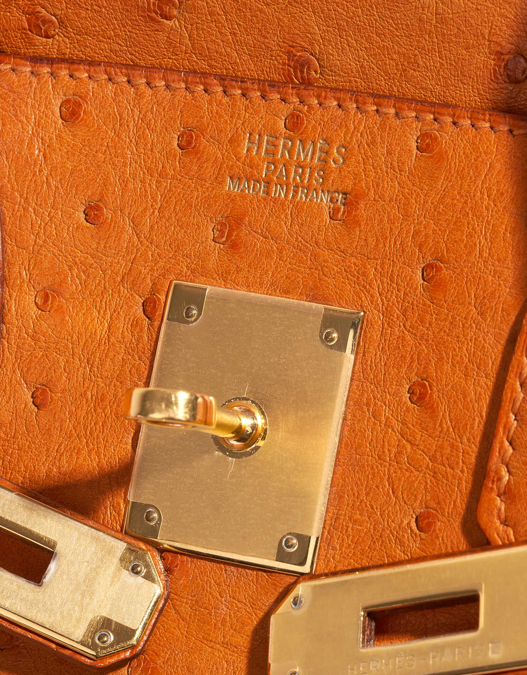 Hermès Birkin 30 Ostrich leather Orange