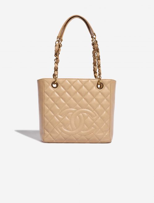 Pre-owned Chanel bag Shopping Tote PST Caviar Beige Beige Front | Sell your designer bag on Saclab.com