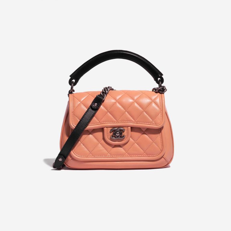 Pre-owned Chanel Tasche Timeless Handle Medium Lammleder Beige Beige, Rose Front | Verkaufen Sie Ihre Designer-Tasche auf Saclab.com