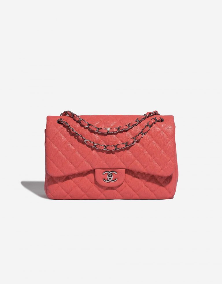 Pre-owned Chanel Tasche Timeless Jumbo Caviar-Leder Coral Pink Front | Verkaufen Sie Ihre Designer-Tasche auf Saclab.com