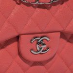 Chanel Timeless Jumbo Caviar Coral Pink Closing System | Sell your designer bag on Saclab.com