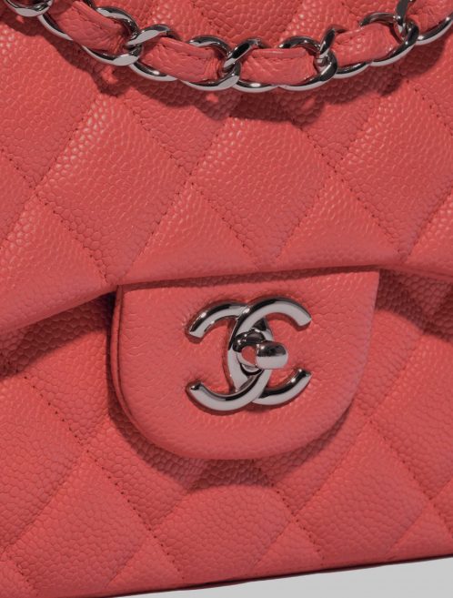 Pre-owned Chanel bag Timeless Jumbo Caviar Coral Pink Closing System | Sell your designer bag on Saclab.com