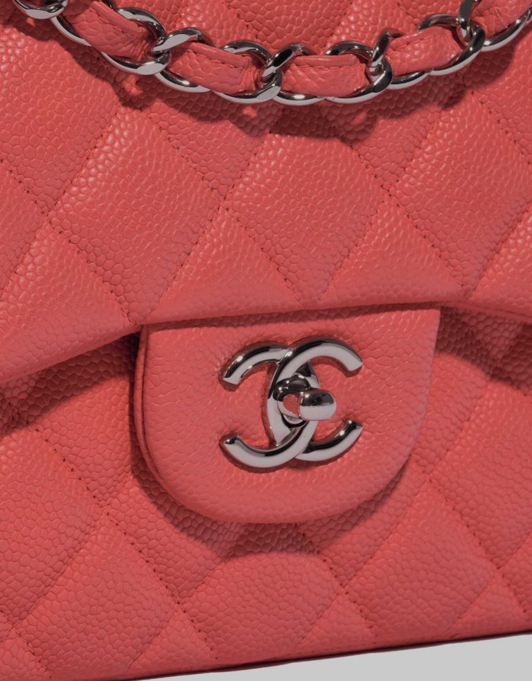 Sac Chanel d'occasion Classique Jumbo Caviar Coral Pink Front | Vendez votre sac de créateur sur Saclab.com