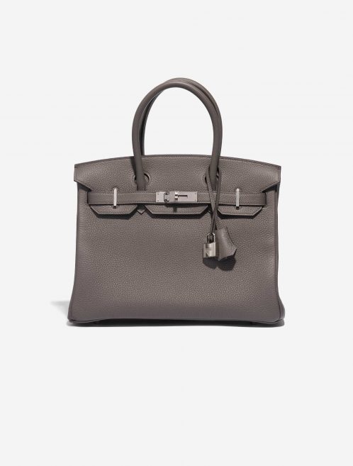 Pre-owned Hermès bag Birkin 30 Togo Gris Étain Front | Sell your designer bag on Saclab.com