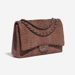 Pre-owned Chanel bag Timeless Maxi Python Brown Brown Side Front | Sell your designer bag on Saclab.com