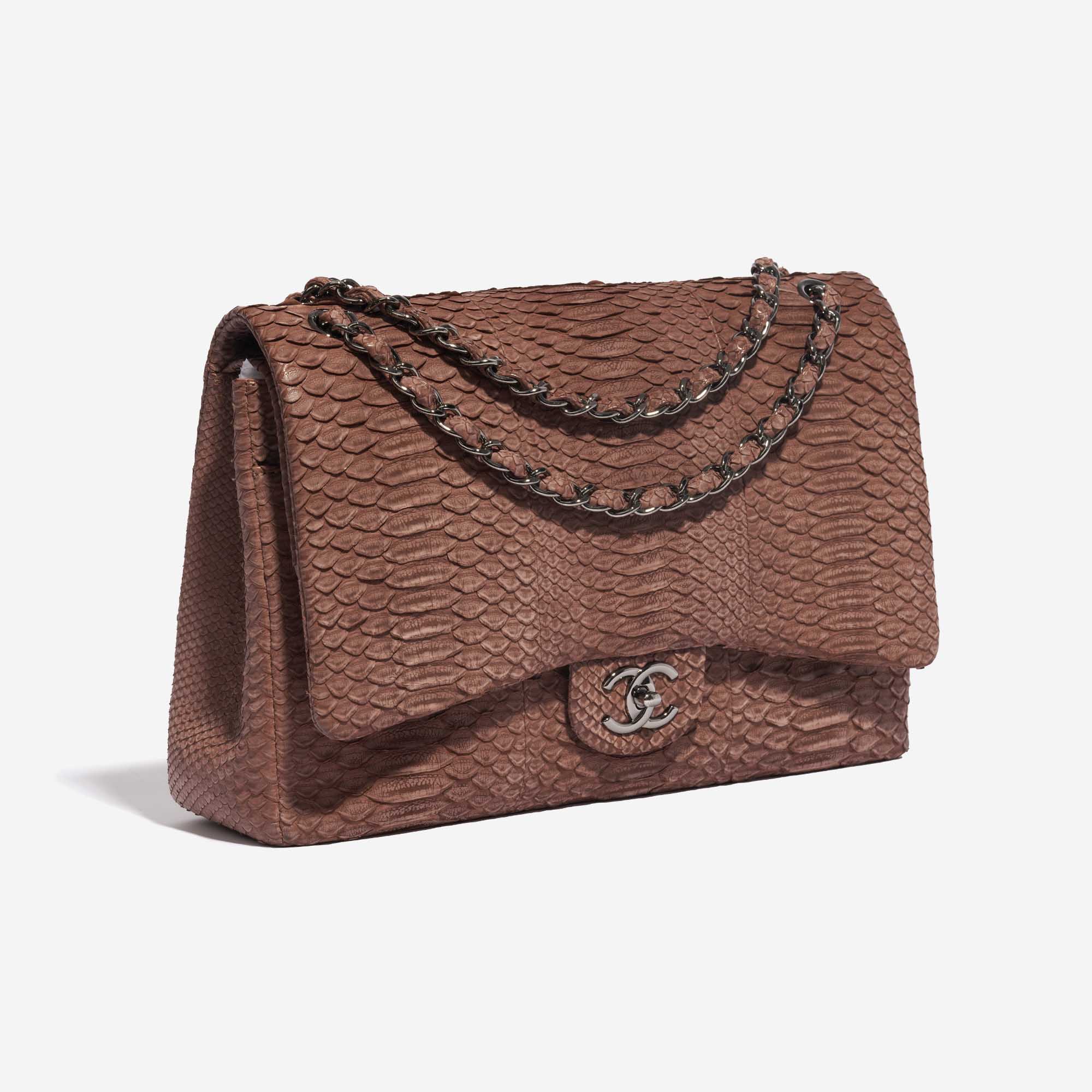 Pre-owned Chanel Tasche Timeless Maxi Python Braun Braun Side Front | Verkaufen Sie Ihre Designer-Tasche auf Saclab.com