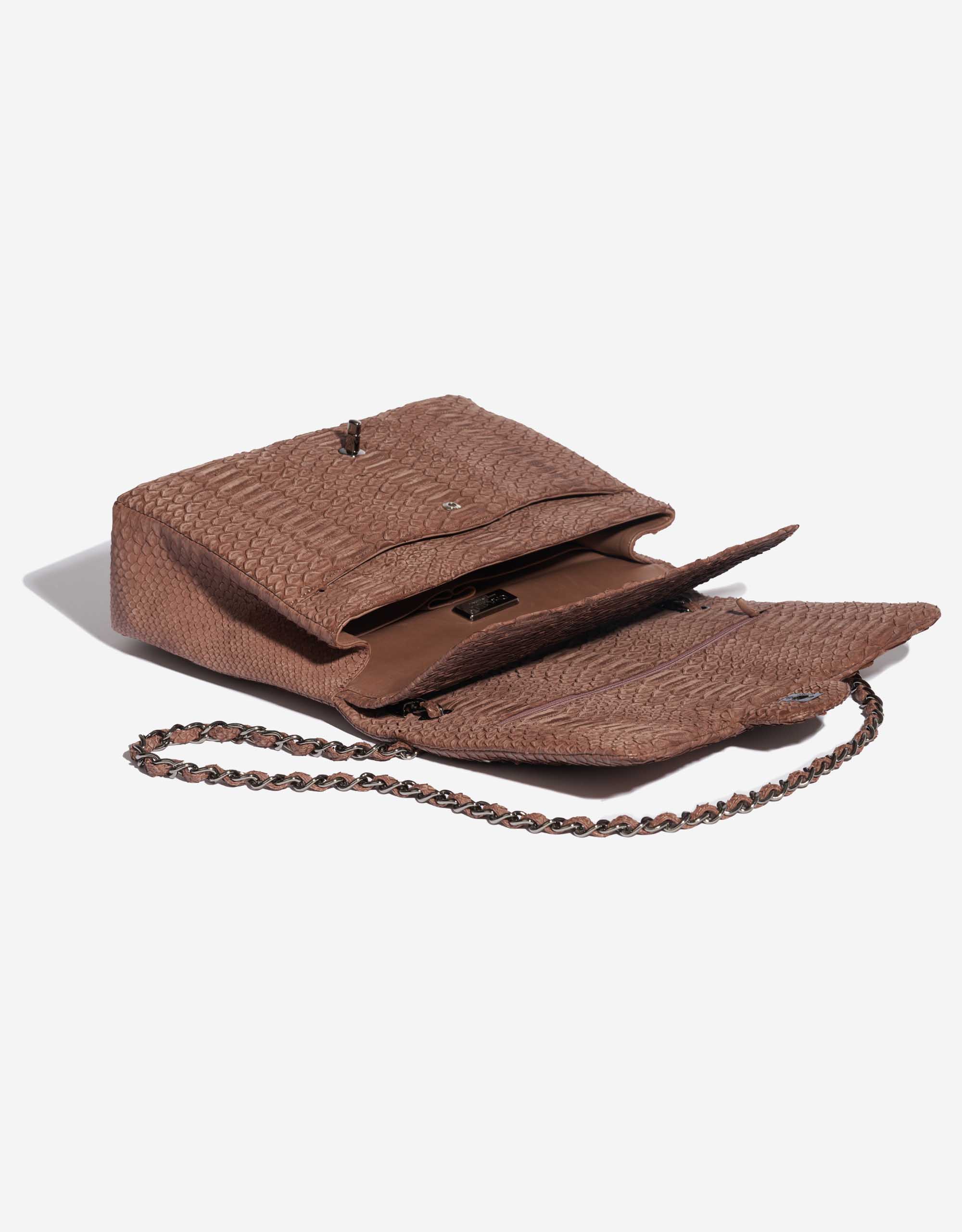 Pre-owned Chanel Tasche Timeless Maxi Python Brown Brown Inside | Verkaufen Sie Ihre Designer-Tasche auf Saclab.com