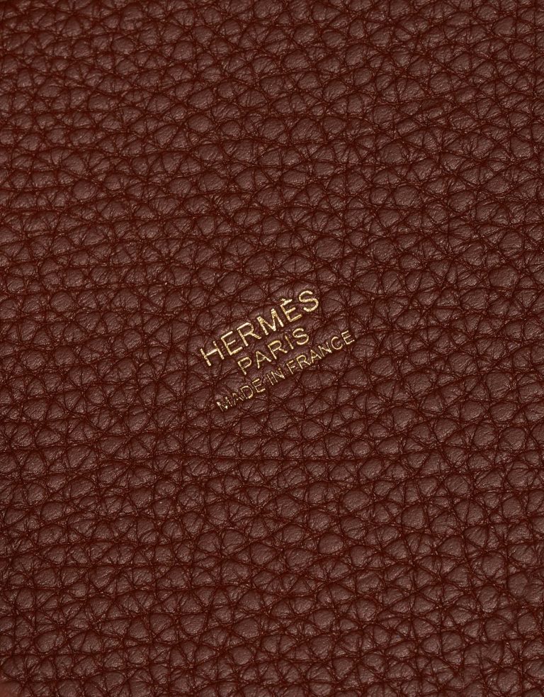 Pre-owned Hermès bag Picotin 18 Rouge Sellier Brown, Red Logo | Sell your designer bag on Saclab.com