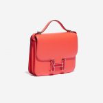 Pre-owned Hermès bag Constance 18 Epsom Rose Texas / Rouge de Coeur Red, Rose Side Front | Sell your designer bag on Saclab.com