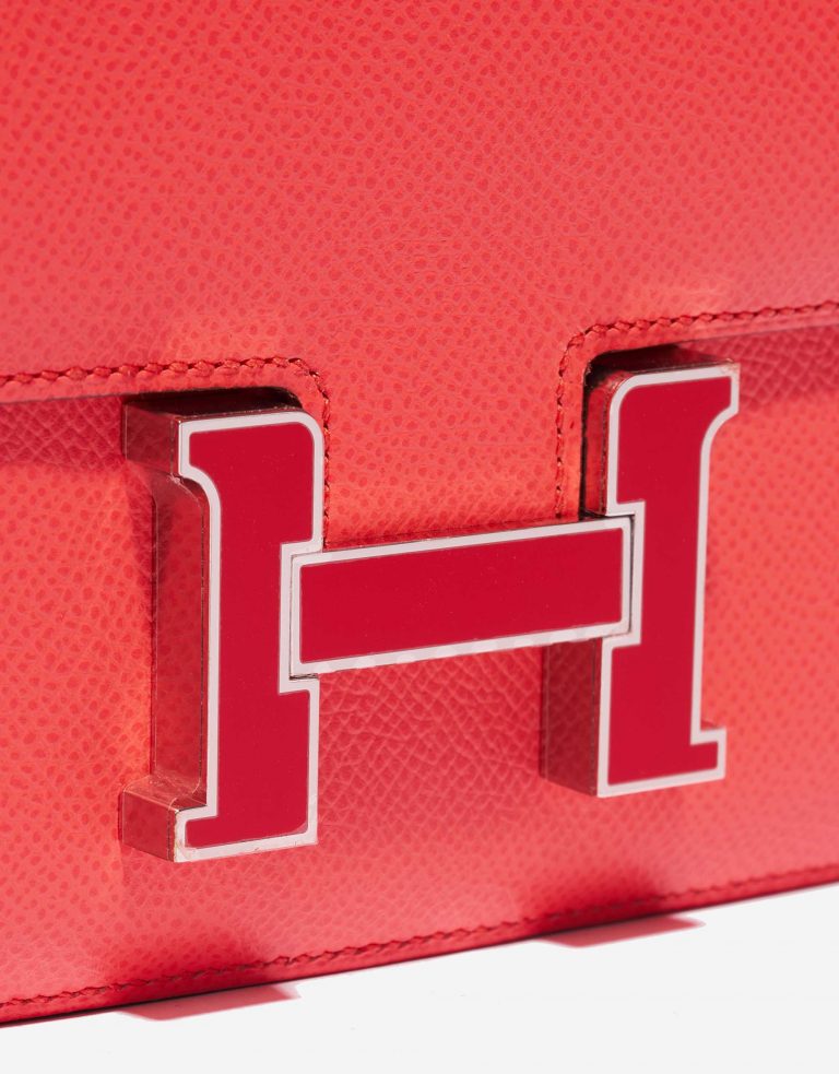 Pre-owned Hermès bag Constance 18 Epsom Rose Texas / Rouge de Coeur Red Front | Sell your designer bag on Saclab.com