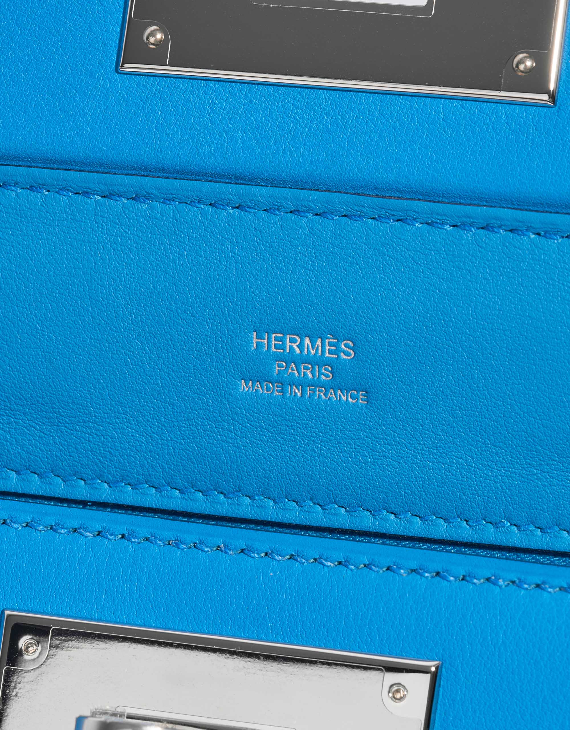 Hermès 24/24 Bleu de Prusse Evercolor and Black Swift Mini 21 Gold Hardware, 2023 (Like New), Blue Womens Handbag