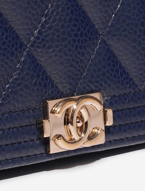 Pre-owned Chanel bag Boy WOC Caviar Blue Blue Closing System | Sell your designer bag on Saclab.com