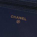 Pre-owned Chanel bag Boy WOC Caviar Blue Blue Logo | Sell your designer bag on Saclab.com