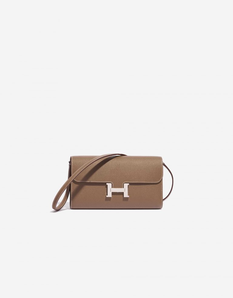 Pre-owned Hermès bag Constance To Go Epsom Etoupe Brown Front | Sell your designer bag on Saclab.com