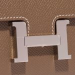 Pre-owned Hermès bag Constance To Go Epsom Etoupe Brown Closing System | Sell your designer bag on Saclab.com