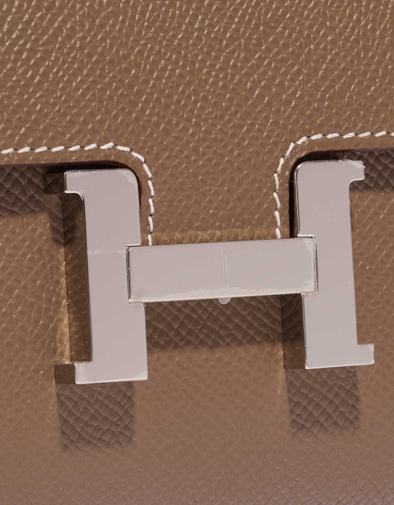 Pre-owned Hermès bag Constance To Go Epsom Etoupe Brown Front | Sell your designer bag on Saclab.com