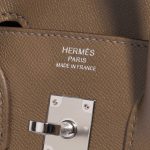 Pre-owned Hermès bag Birkin 25 Veau Madame Toundra Brown, Green, Grey Logo | Sell your designer bag on Saclab.com