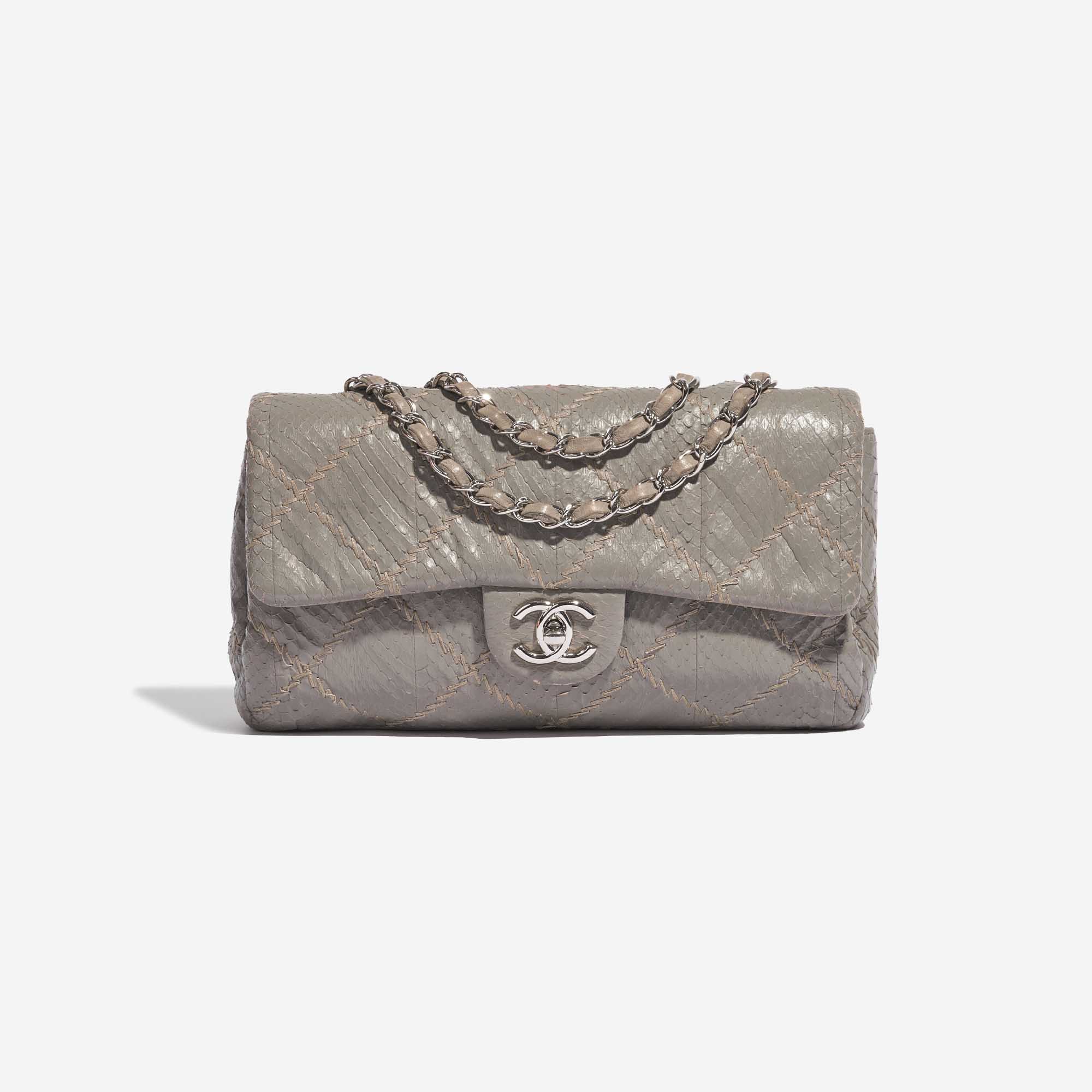 Bonhams : CHANEL BEIGE CAVIAR LEATHER 2.55 BAG WITH WHITE STITCHING WITH  SILVER TONED CHAIN (includes serial sticker, info booklet, authenticity  card, felt protector, original dust bag and box)