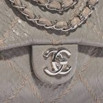 Chanel Timeless Medium Python Grey Grey Closing System | Sell your designer bag on Saclab.com