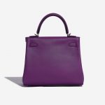 Pre-owned Hermès bag Kelly 25 Swift Anemone Violet Back | Sell your designer bag on Saclab.com